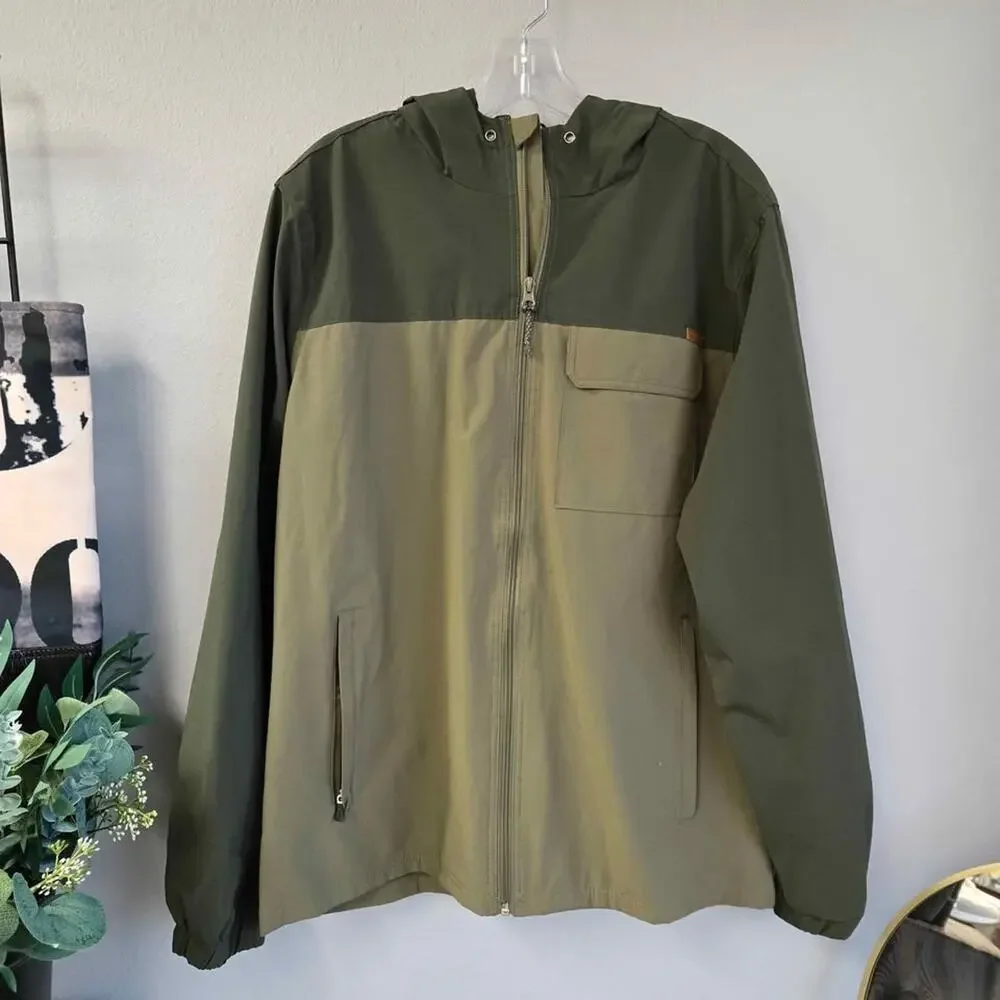 Voyager Men's Colorblock‎ Hooded Windbreaker Jacket medium